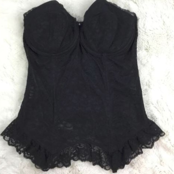 Sears Other - Vtg Sears Black Lace Corset Bra Size 34D USA